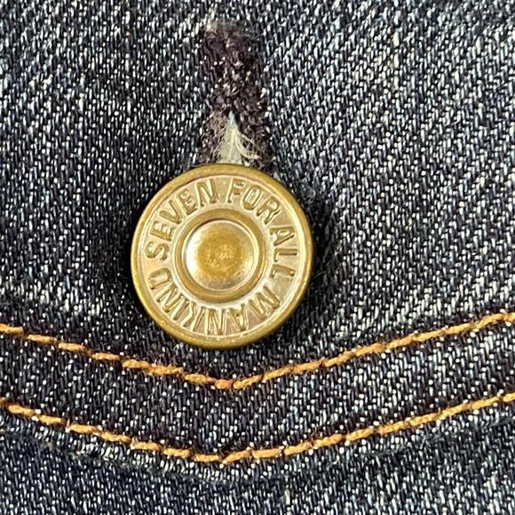 7FAM Denim Trucker Jacket Size Medium - Picture 5 of 7